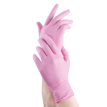 GUANTES DE NITRILO ROSA X 100u